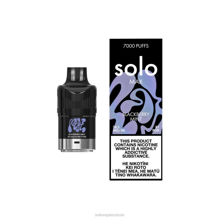 Solo MAX cosse menthe mûre | Solo Vape Genève J04473