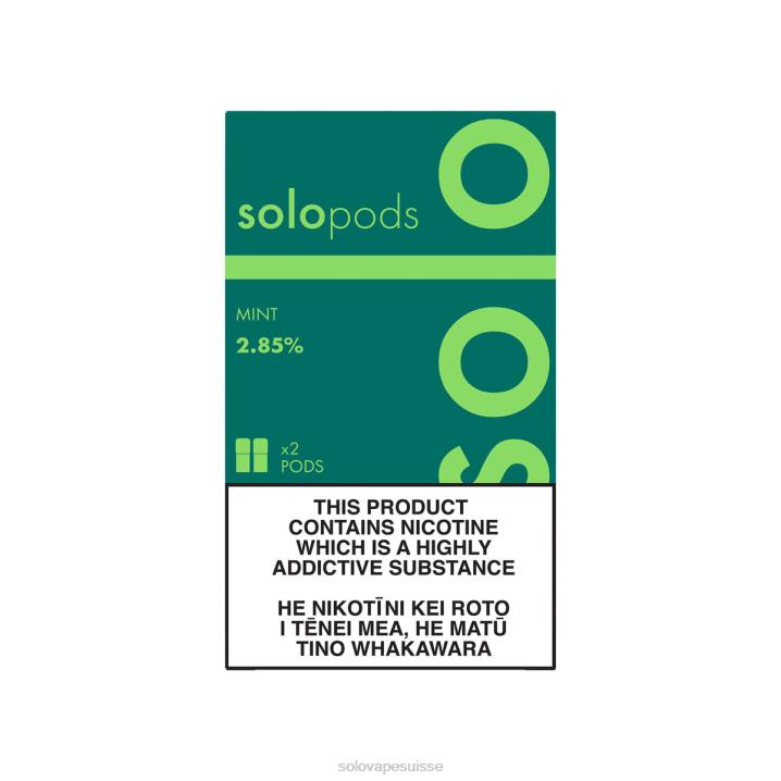 Solo pack de 2 dosettes de remplacement menthe | Solo Vape Suisse J04452