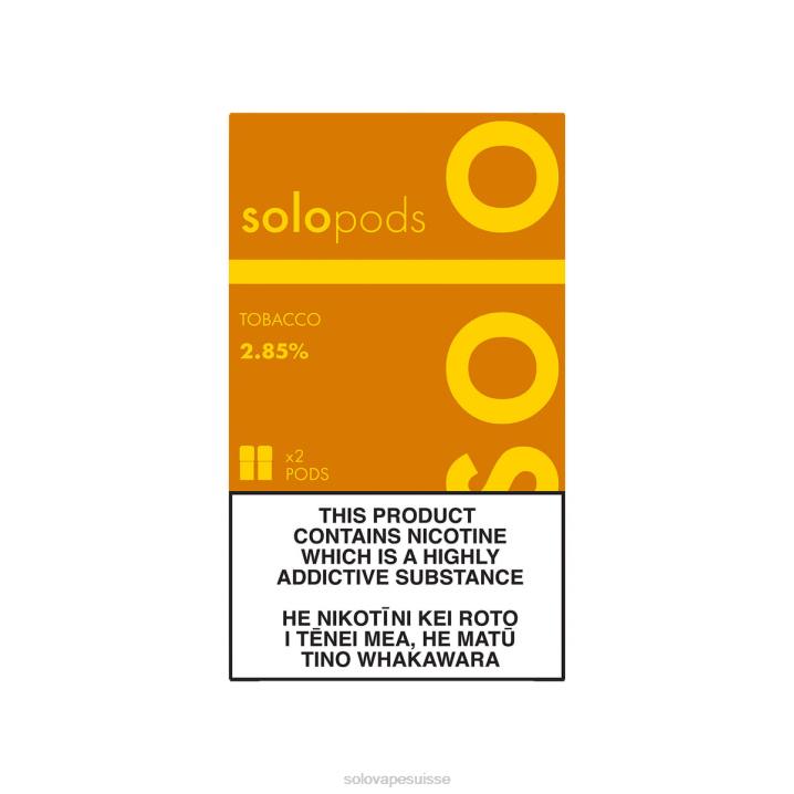 Solo pack de 2 dosettes de remplacement tabac | Solo Vape Disposable J04450