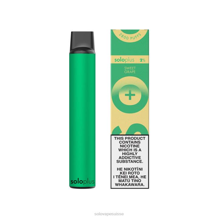 Solo Plus collection paradis de vape jetable raisin doux | Solo Vape Disposable J04440