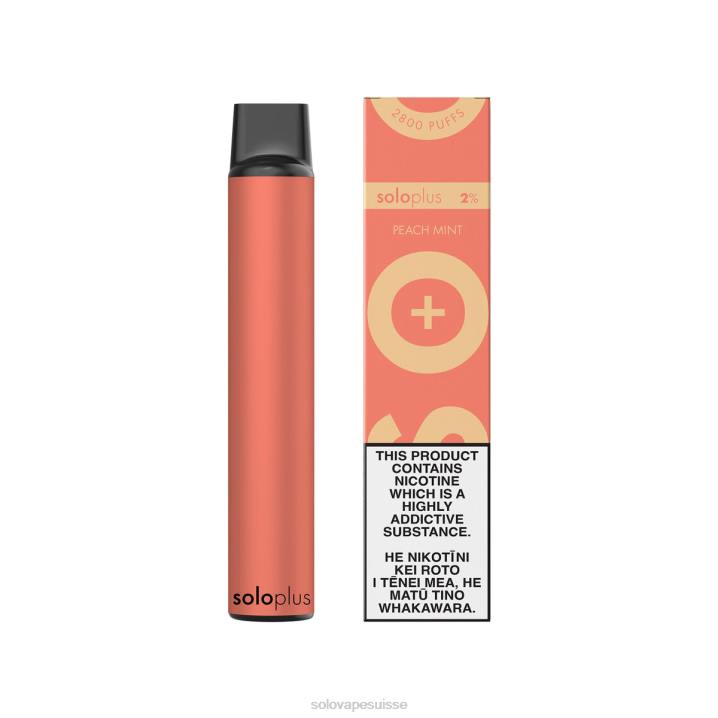 Solo Plus vape jetable pêche menthe | Solo Vape Genève J04423