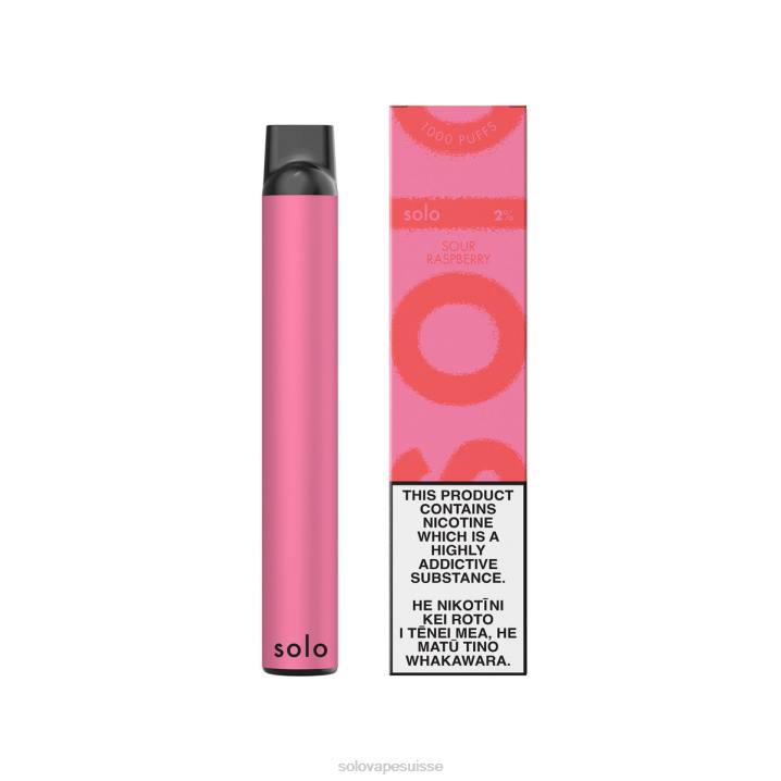 Solo vape jetable framboise aigre | Solo Vape Genève J04413